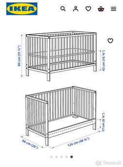Detská postieľka 95€ Ikea Gulliver - 2