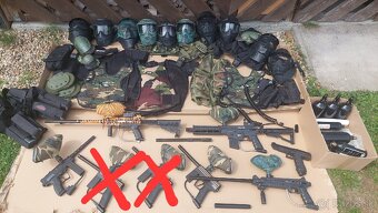 Paintball zbrane pre 8 ludi komplet - 2