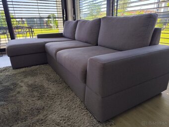 Rohová sivá sedacka - 2