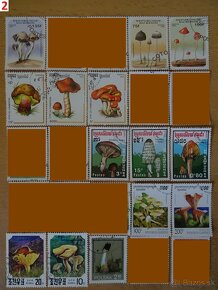 Nádherné poštové známky HUBY - 2