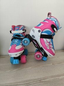 Kolieskové dvojradové korčule 35-38 + chraniče - 2