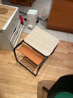 Príručný stolík, antracit/brezový efekt żltá - OLSERÖD - 2