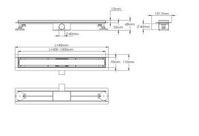 Nerezový odtokový žľab - 2