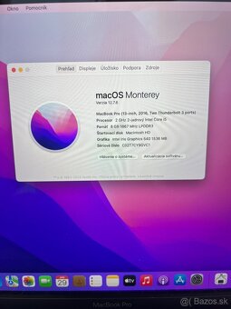 Predám MacBook PRO 13, 2016, i5, 8GB/256GB, 113 cyklov, - 2