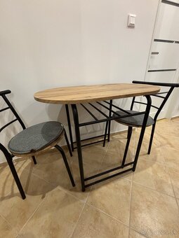 Jedálenský set (stôl + 2 stoličky) – Top stav - 2