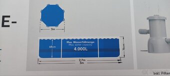 Nový bazén 3m x76cm. - 2