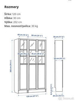 Biela knižnica IKEA: BILLY / OXBERG - 2