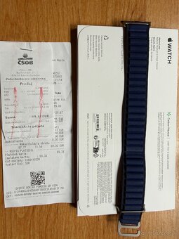 Apple Watch 49mm Navy Alpine Loop - Medium, Natural Titanium - 2