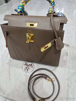 Nova luxusna Hermes Kelly taupe 28 - 2
