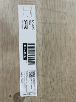 IKEA KALLAX - Vložka s dvierkami, bielo morený dub vzor - 2