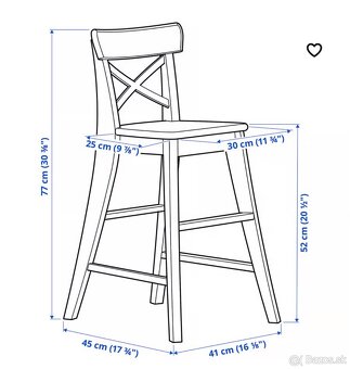 Detská vysoká stolička IKEA, biela - 2