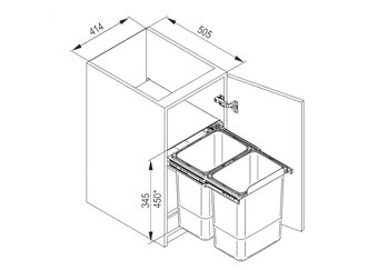 Kos na odpadky do skrinky - 2