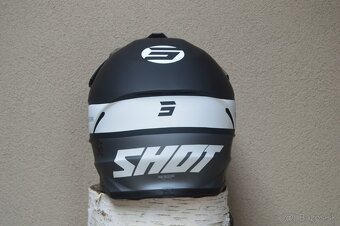 prilba helma okuliare čierno sivá mat shot - 2