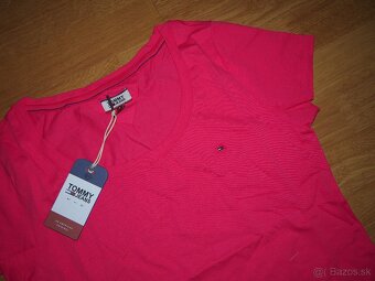 Tommy Hilfiger dámske tričko cyklamenové - 2