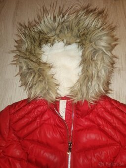 Zimná červená bunda veľ. 164 - 2