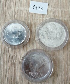 20x200sk strieborné mince SR v stave BK1993-1997 - 2