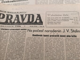 5 x noviny Pravda 1951, Stalin Gottwald - 2