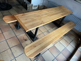 Kvalitné masívne sedenie / drevené sedenie / stôl a lavica - 2