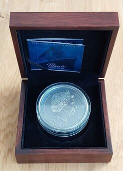 5 oz Titanic stříbrná mince Antique Finish, emise 49 kusů - 2