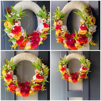 Veniec na dvere Celoročný VENIEC Jarný Letný Venček CV8 - 2