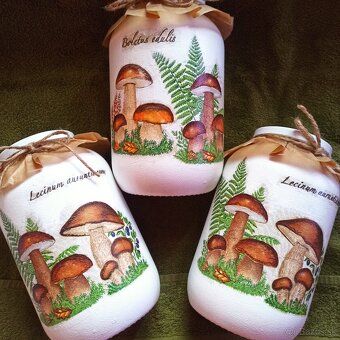 Poháre na hríby s motívom hriby - 2