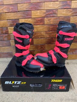 MX Čižmy Thor blitz XP S9W black/pink dámske - 2