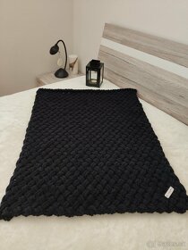 Pletená detská deka čierna - 2