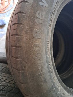 Predám letné Continental 215/60/R16 - 2