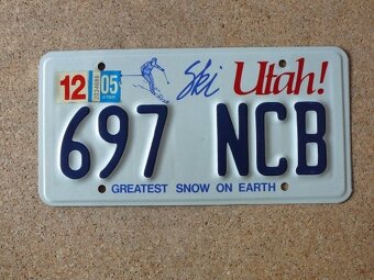 USA SPZ, 4x Utah originál... - 2