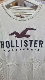 Hollister tričko - biele - 2