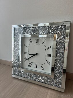 Veľké strieborné nástenné hodiny - 2