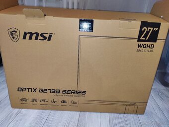 Na predaj: MSI Optix G273Q 27" WQHD (2560x1440) 165Hz Herný - 2