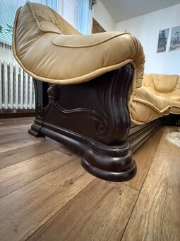 Celokožená rohová sedačka - 2