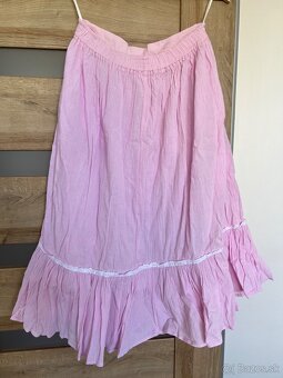 Nová ružová midi sukňa - 2