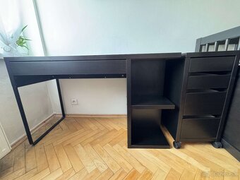 Predám písací stolík a zásuvkový diel Micke/Ikea - 2