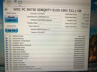 WD PC SN730 ssd NVme m.2 512GB disk. - 2