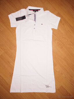Tommy Hilfiger dámske biele polo šaty - 2