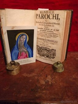 Stara vzacna kniha 2 knihy v 1 knihe 1734 a 1736 Obrazky - 2