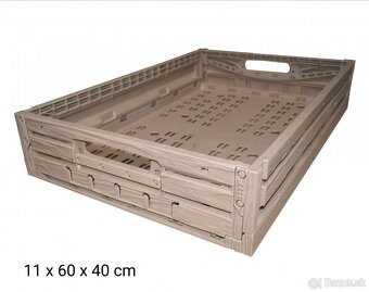 Bednička / Prepravka / skladací box s imitáciou dreva - 2