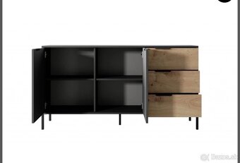 Komoda 2D3S Čierna Dub Riviera - 2