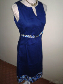 modré  elastické šaty Rinascimento veľ. S - 2