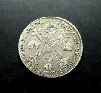 Predám 1/2 toliar 1791 H Leopold II. - 2