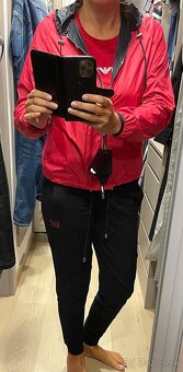 Emporio armani M/al bunda unisex 2 v 1 modrá a červená - 2