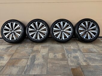 ALU DISKY VW MUSCAT SCHWARZ 5x112 R18 +LETNE PNEU 245/45 R18 - 2