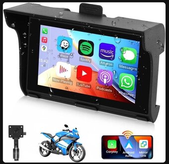 ✅Moto Android/appleCar 5 palc. displej, BT, WAZE, mapy, hud✅ - 2
