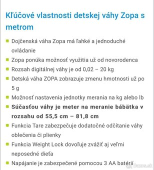 Detská váha zopa - 2
