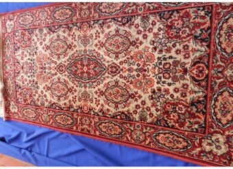 Perzský hodvábný koberec Ghom 170x90 cm vlnený  ručne viazan - 2