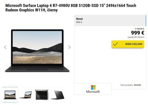 ☘️ [AKTUÁLNE] - DOTYKOVÝ Microsoft Surface Laptop 4 - 2