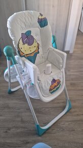 BABY DESIGN Cookie modrá, jedálenská stolička, skladacia - 2