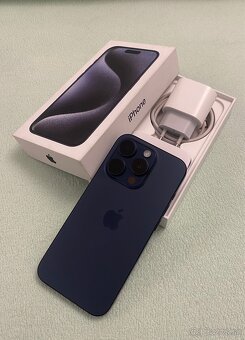Predám iPhone 15 Pro 256GB blue titanium - 2